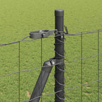 Fence with Post Grey 1.4 x 10 m Steel and PVC