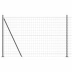 Fence with Post Grey 1.4 x 10 m Steel and PVC