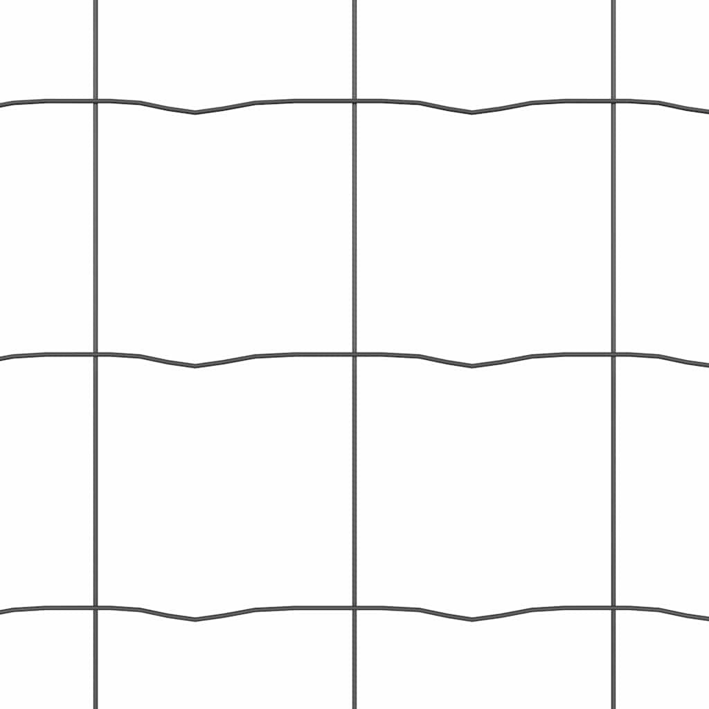 Fence with Post Grey 0.6 x 25 m Steel and PVC