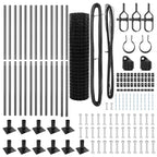 Fence with Posts Grey 0.8 x 25 m Steel