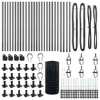 Fence with Post Grey 0.4 x 50 m Steel and PVC