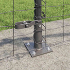 Fence with Post Grey 0.4 x 50 m Steel and PVC