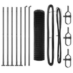 Fence with Post Grey 1.2 x 10 m Steel