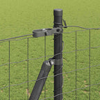 Fence with Post Grey 1.5 x 10 m Steel