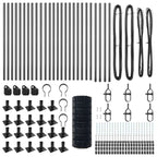 Fence with Posts Grey 0.4 x 50 m Steel