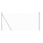 Fence with Post Silver 0.8 x 10 m Steel