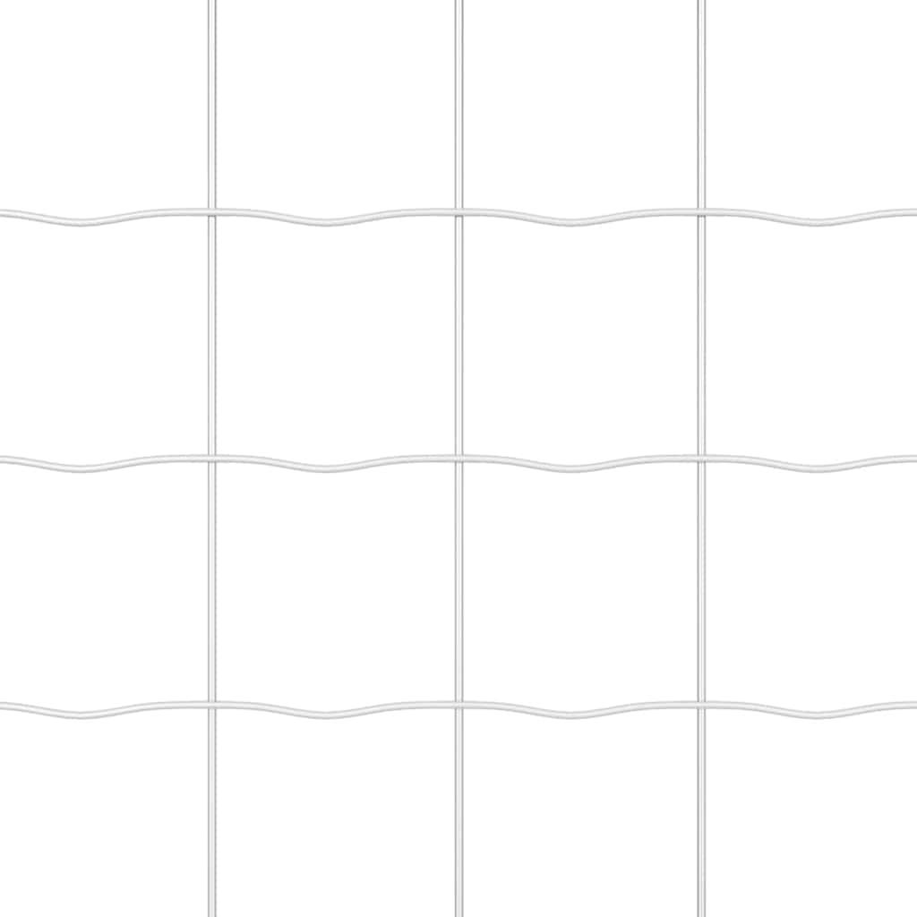 Fence with Post Silver 1.4 x 10 m Steel