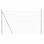 Fence with Post Silver 1.4 x 10 m Steel