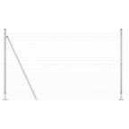 Fence with Posts Silver 1.6 x 10 m Steel