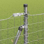 Fence with Post Silver 1.5 x 10 m Steel