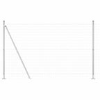 Fence with Post Silver 1.5 x 10 m Steel