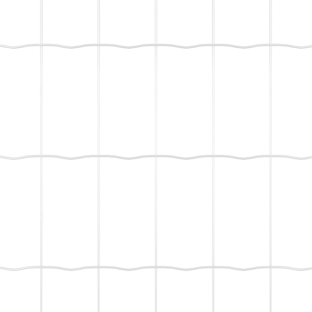 Fence with Post Silver 0.8 x 10 m Steel