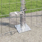 Fence with Posts Silver 1.5 x 10 m Steel