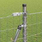 Fence with Posts Silver 1.5 x 10 m Steel