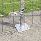 Fence with Posts Silver 1.6 x 10 m Steel