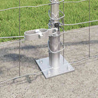 Fence with Post Silver 1 x 10 m Steel