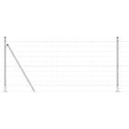 Fence with Post Silver 1 x 10 m Steel