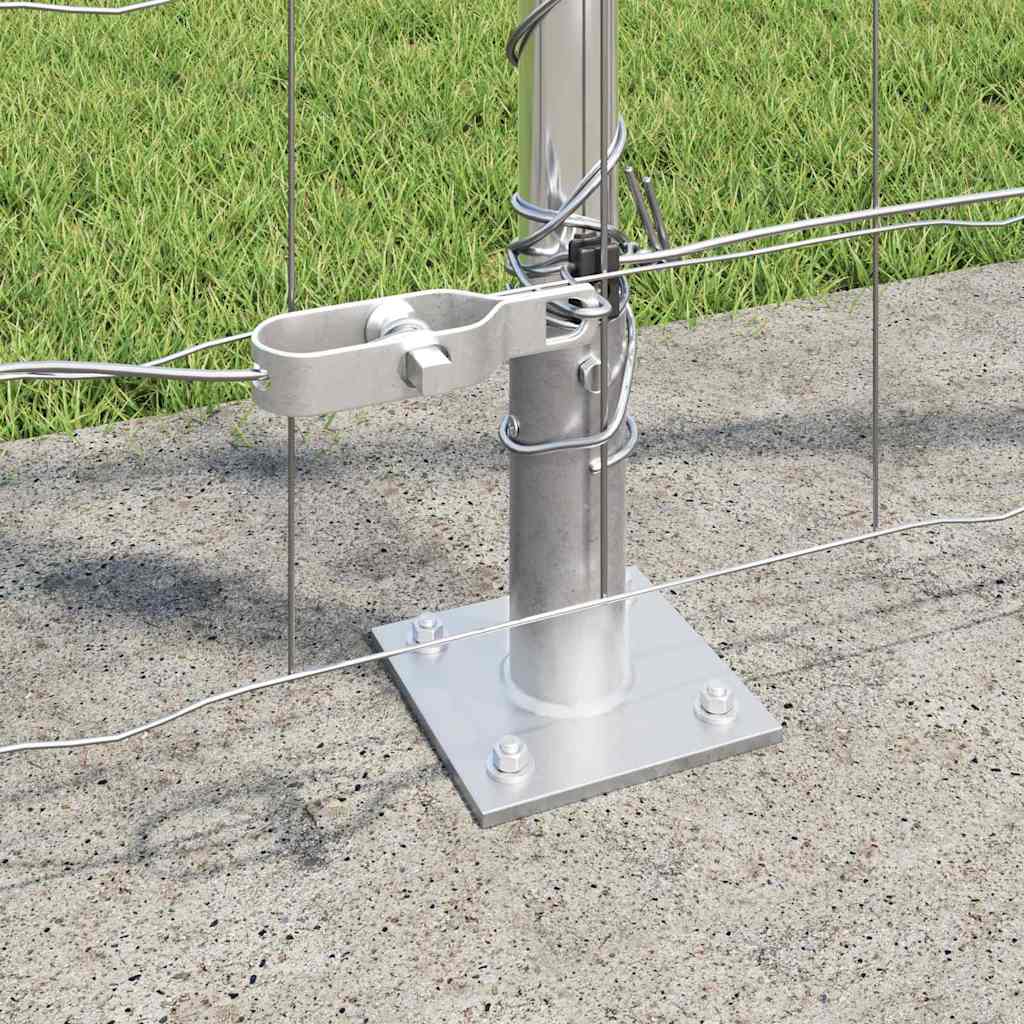 Fence with Posts Silver 1.2 x 10 m Steel