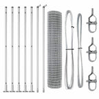 Fence with Post Silver 1.6 x 10 m Steel