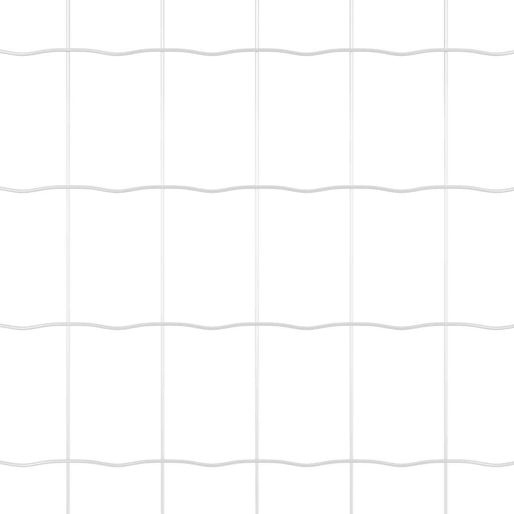 Fence with Post Silver 0.8 x 25 m Steel