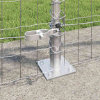 Fence with Post Silver 1 x 25 m Steel