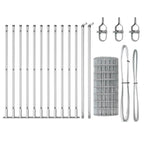 Fence with Posts Silver 0.4 x 25 m Steel