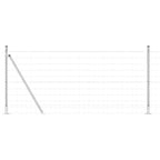 Fence with Post Silver 1 x 25 m Steel