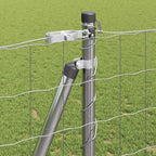 Fence with Post Silver 1.2 x 25 m Steel