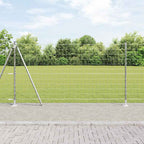 Fence with Post Silver 1.2 x 25 m Steel