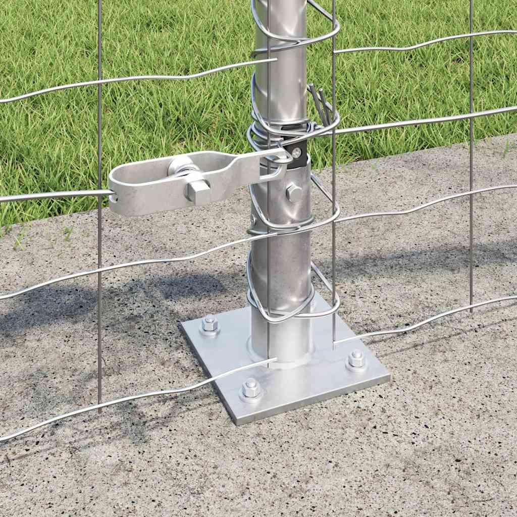 Fence with Post Silver 0.4 x 25 m Steel