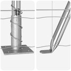 Fence with Post Silver 1 x 25 m Steel