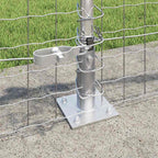 Fence with Post Silver 0.4 x 50 m Steel