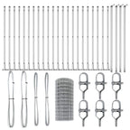 Fence with Posts Silver 0.6 x 50 m Steel