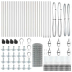 Fence with Posts Silver 0.6 x 50 m Steel