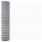 Fence with Post Silver 1.2 x 10 m Steel