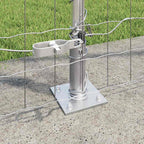 Fence with Post Silver 1.5 x 10 m Steel