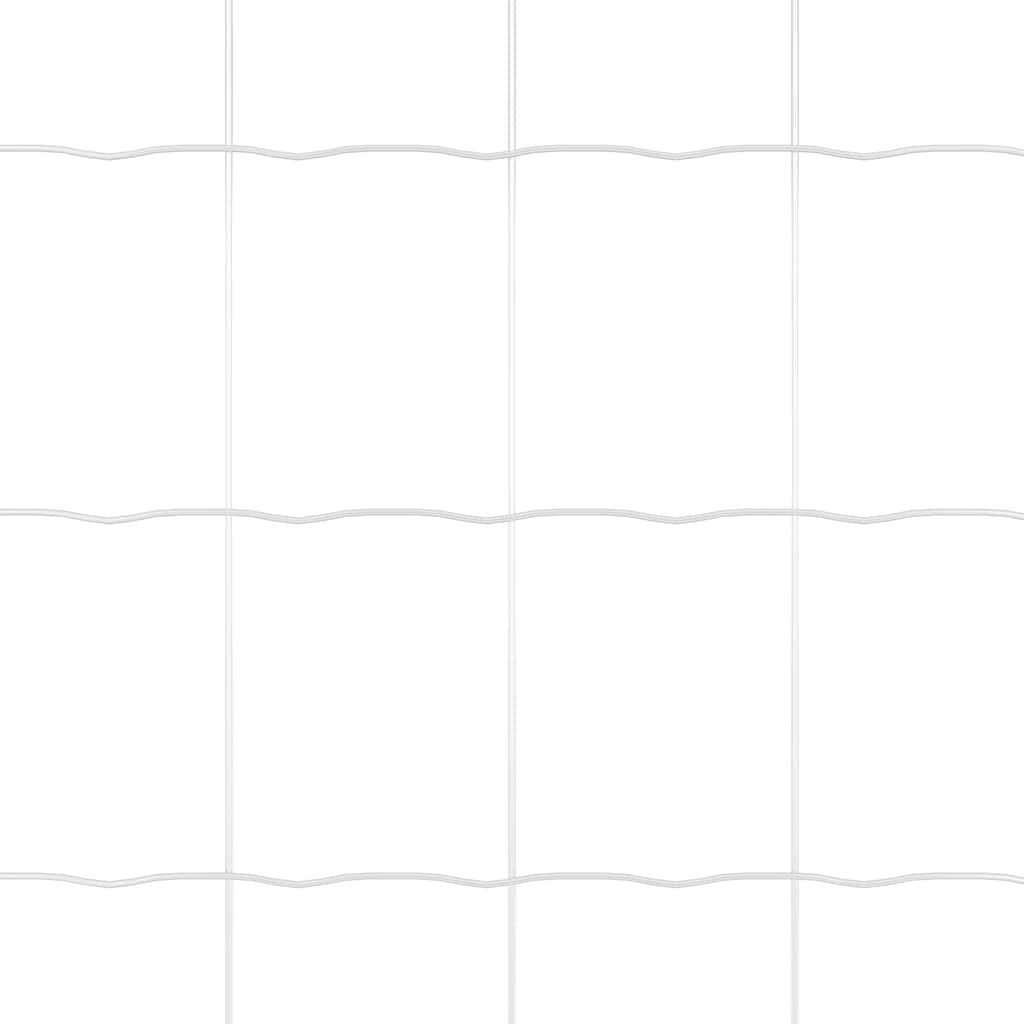 Fence with Posts Silver 0.4 x 25 m Steel