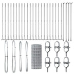 Fence with Post Silver 0.6 x 50 m Steel