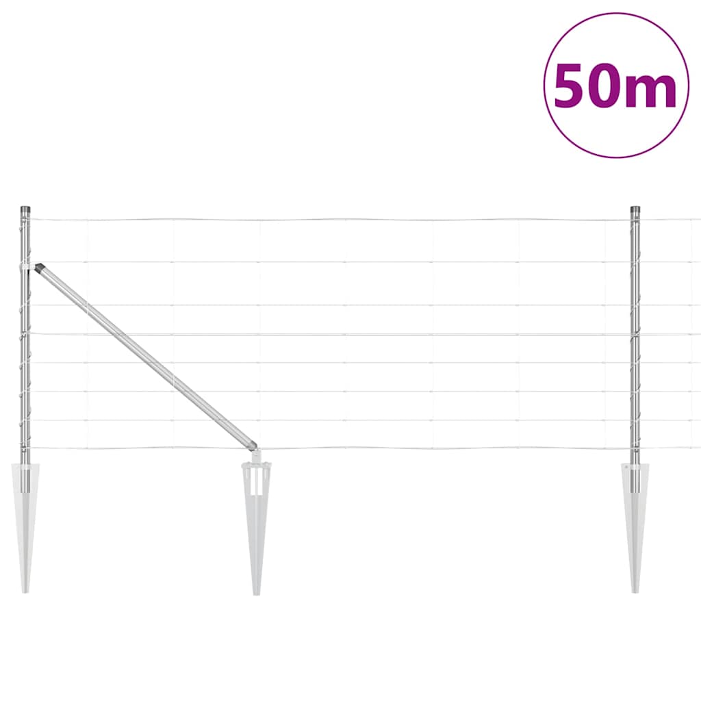 Fence Post Galvanized 50 x 0.8 m Steel