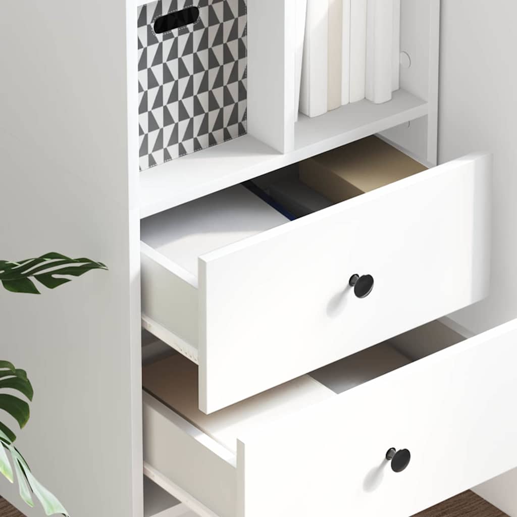 Highboard with Drawer White 45.5 x 34 x 127 cm