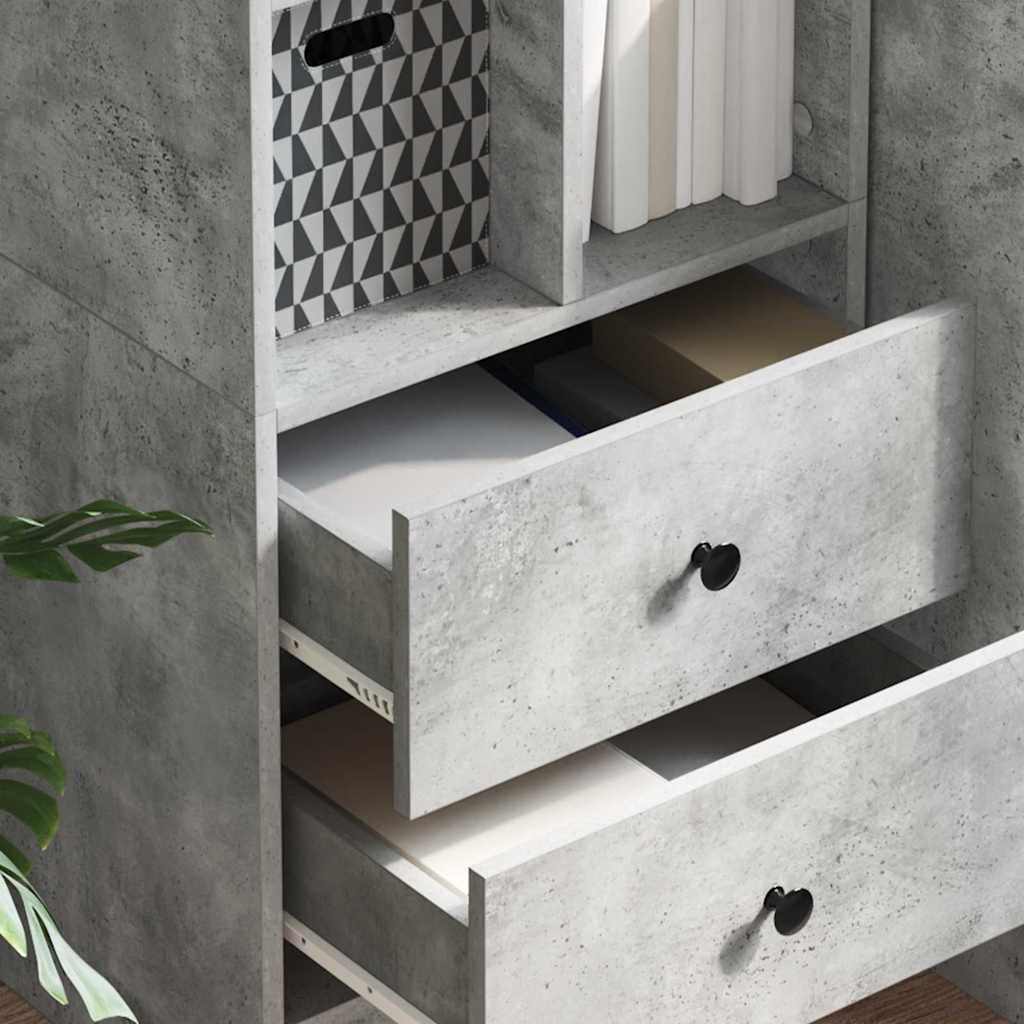 Highboard with Drawer Concrete Grey 45.5 x 34 x 127 cm