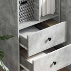 Highboard with Drawer Concrete Grey 45.5 x 34 x 127 cm