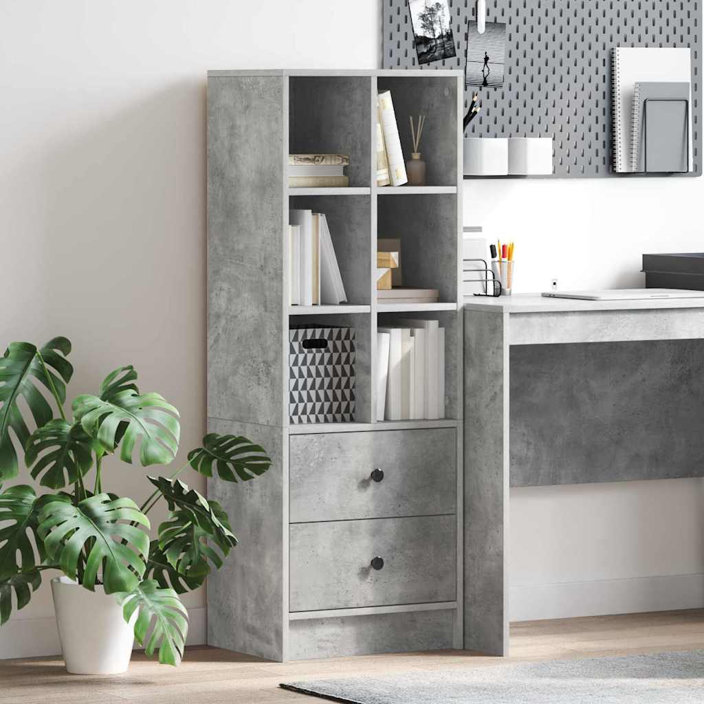 Highboard with Drawer Concrete Grey 45.5 x 34 x 127 cm