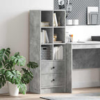 Highboard with Drawer Concrete Grey 45.5 x 34 x 127 cm