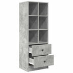 Highboard with Drawer Concrete Grey 45.5 x 34 x 127 cm
