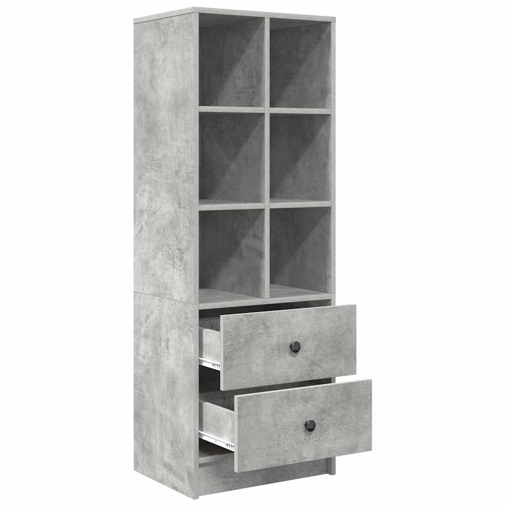 Highboard with Drawer Concrete Grey 45.5 x 34 x 127 cm