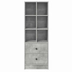 Highboard with Drawer Concrete Grey 45.5 x 34 x 127 cm