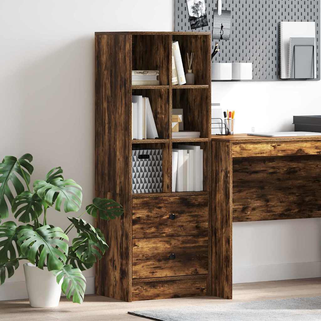Highboard with Drawer Smoked Oak 45.5 x 34 x 127 cm