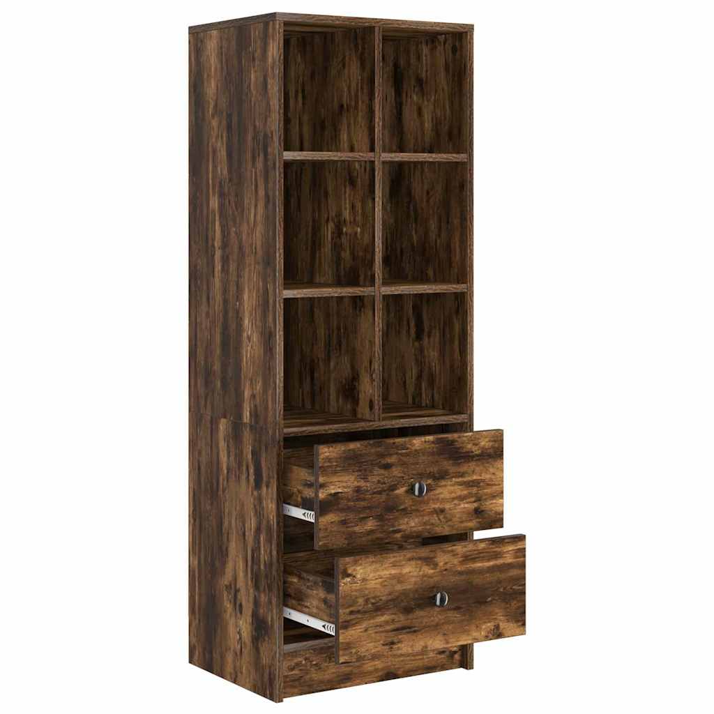 Highboard with Drawer Smoked Oak 45.5 x 34 x 127 cm