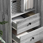 Highboard with Drawer Grey Sonoma 45.5 x 34 x 127 cm